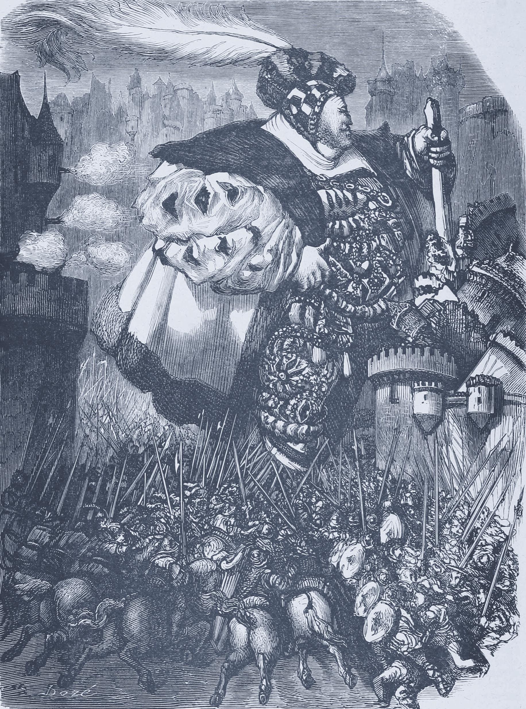 Gustave Doré engraving of ranked towers and fortresses — an ordered, fixed row of slots